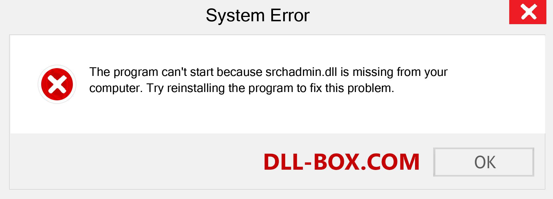  srchadmin.dll file is missing?. Download for Windows 7, 8, 10 - Fix  srchadmin dll Missing Error on Windows, photos, images